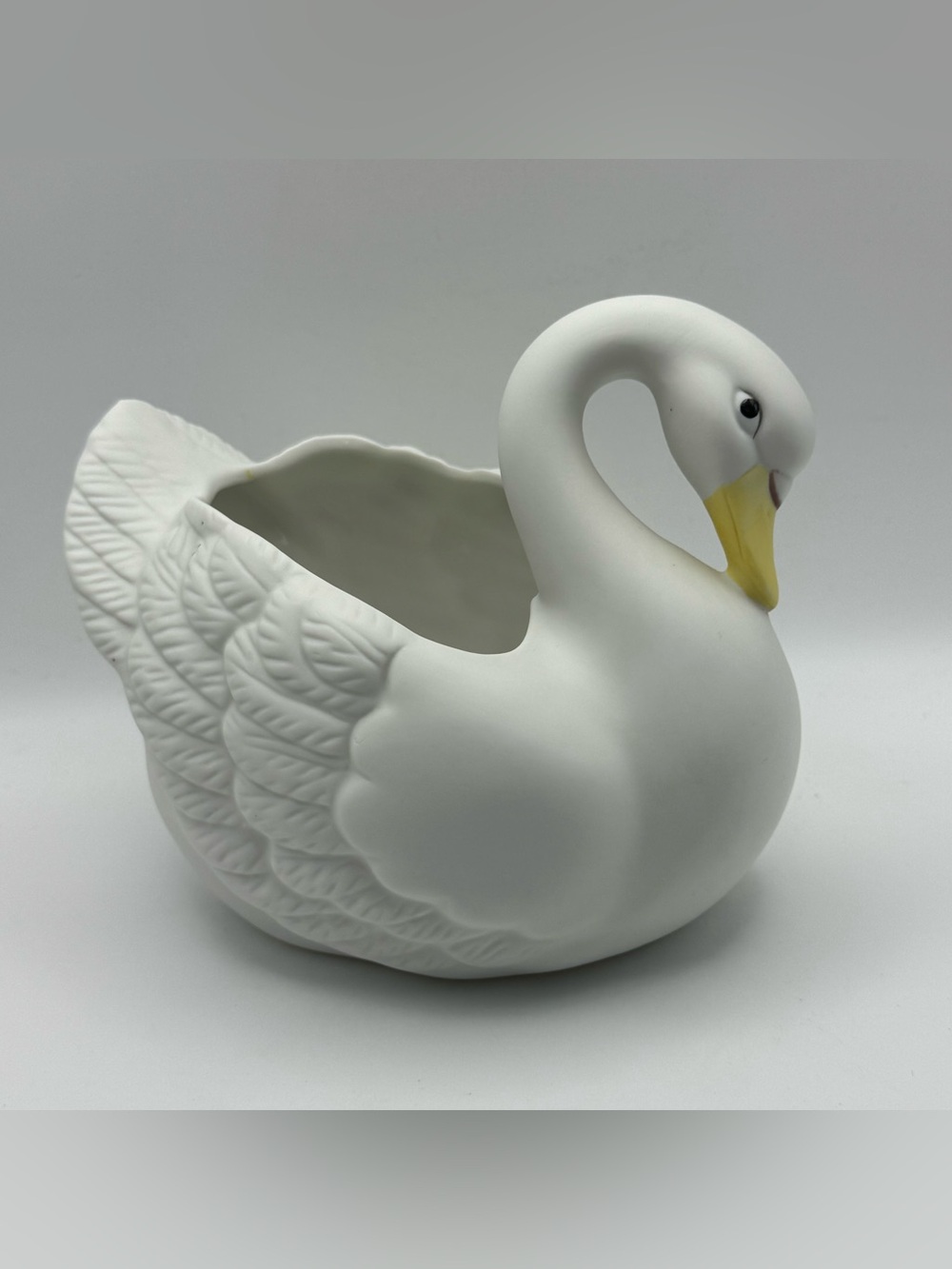 Vintage Royal Osborne Swan Planter White Porcelain Bone China England #1402